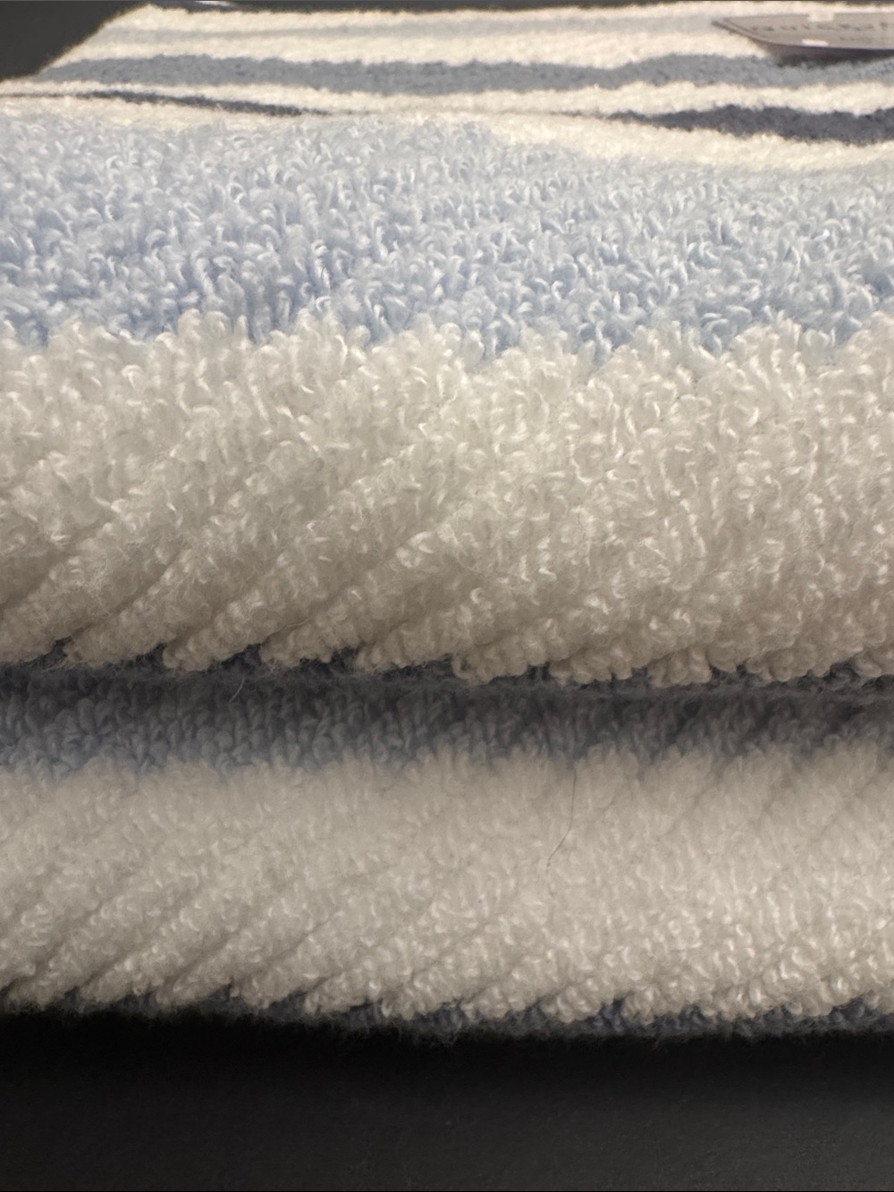 2pc TRULY LOU Quick Dry 100% Cotton Stripe Bath Towel Set - Persian Blue - Picture 7 of 7